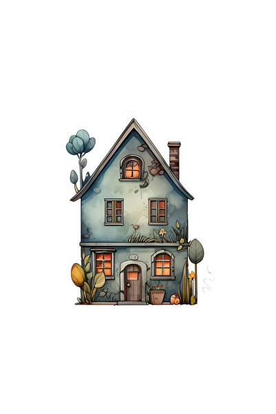 INOVATIX Set de 8 autocolante, Căsuță cu ghiveci, INOVATIX®. 6 cm