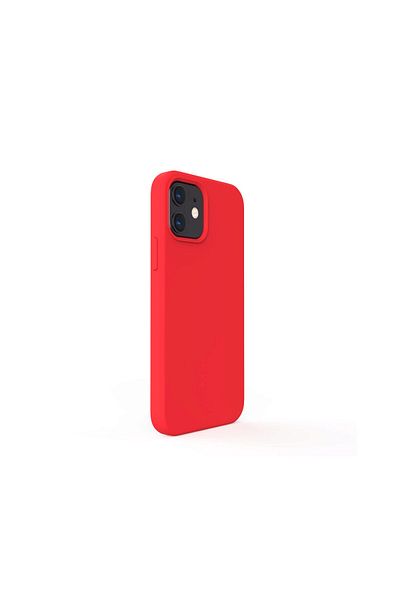 lemontti Case iPhone 12 Mini Lemontti Liquid Silicon Red