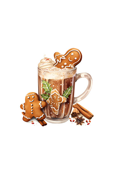 INOVATIX Set de 8 bucăți, autocolant Nadia ciocolată caldă, INOVATIX®. 6 cm