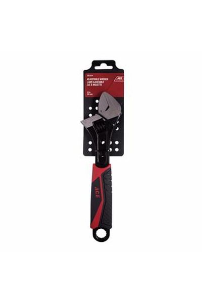 ACE Steel Adjustable Wrench W/TPR Grip (25 cm)