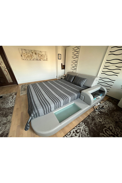 Coneltex Decorative and protective bedspread CreponTex by Coneltex, 220 x 240 cm, double bed, dark gray