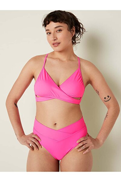 Victoria's Secret V Çapraz Geçişli Yüksek Bel Cheeky Bikini Altı