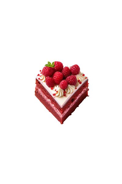 INOVATIX Set de 8 piese, Autocolant Felie de tort cu zmeură, INOVATIX®. 6 cm