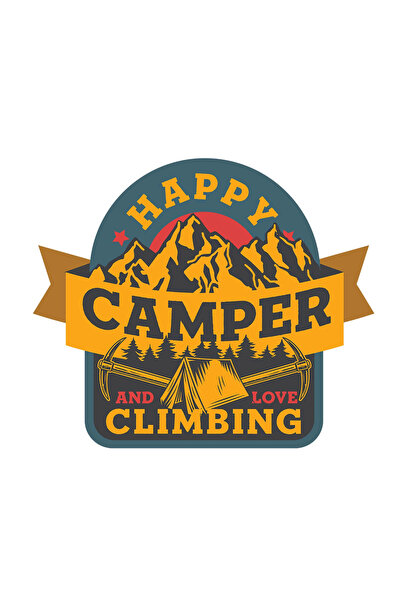 INOVATIX Set de 8 piese, Autocolant Camping Rulotă fericită și iubitoare de a...