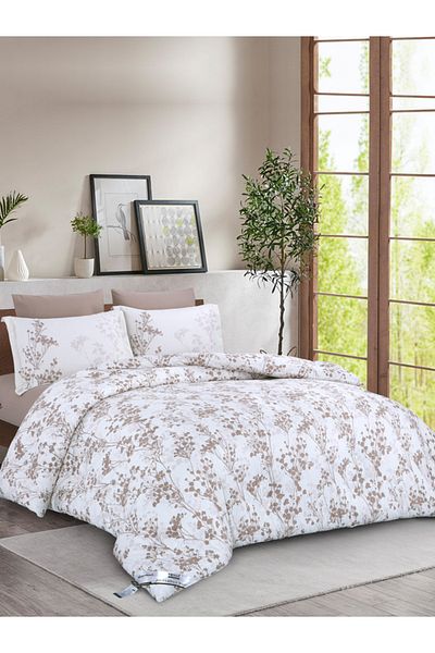 Donetella Comforter Set Queen Size, 4-Pcs, 180x240 cm, Printed, All Season, Microfiber, 350 GSM