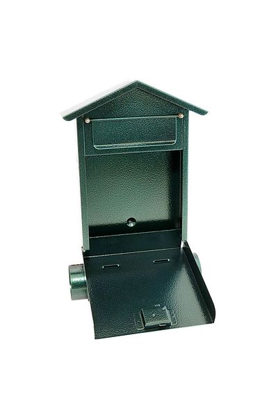 damech Mailbox, With Newspaper Slot, Green, B6 Format, 23x7x37.5 Cm,