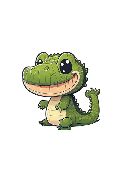 INOVATIX Set de 8 piese, autocolant Andy crocodilul, INOVATIX®. 6 cm