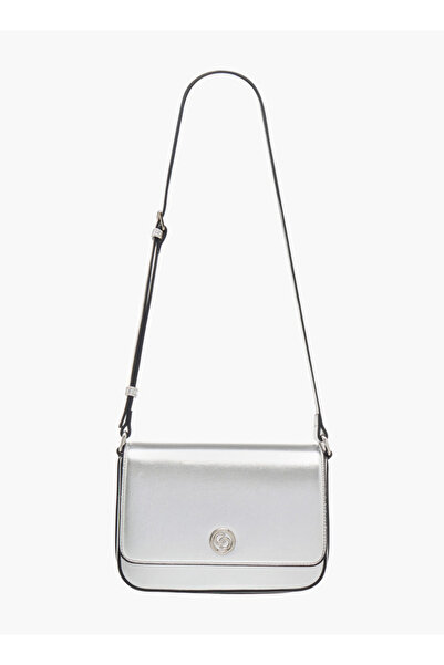 Celeste Women's Metallic Crossbody Bag with Flap Closure and Adjustable Strap - W 6 x H 15 x D 22 cm