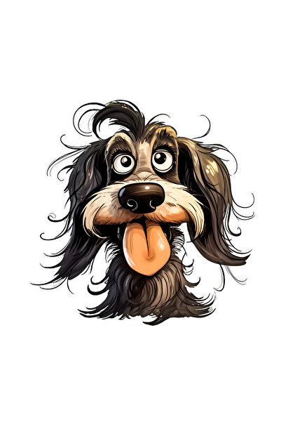 INOVATIX Set de 8 piese, Autocolant Câinele confuz Ajax, INOVATIX®. 6 cm