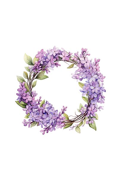 INOVATIX Set de 8 bucăți, autocolant coroană liliac, INOVATIX®. 6 cm