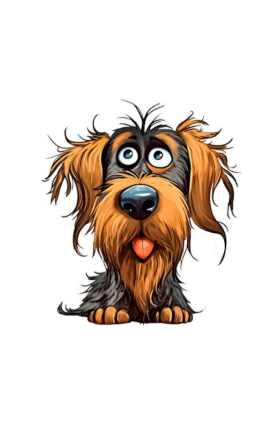 INOVATIX Set de 8 autocolante Ty câinele confuz, INOVATIX®. 6 cm