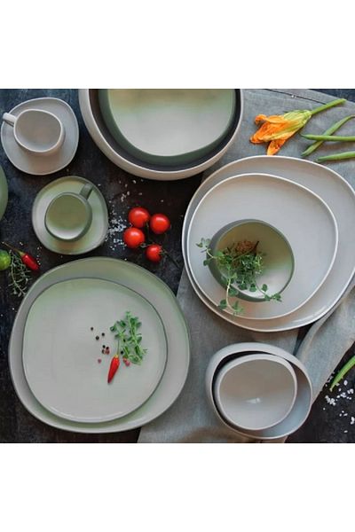 EasyLife Organic Series Botanique Ceramic Side Plate Green 22cm