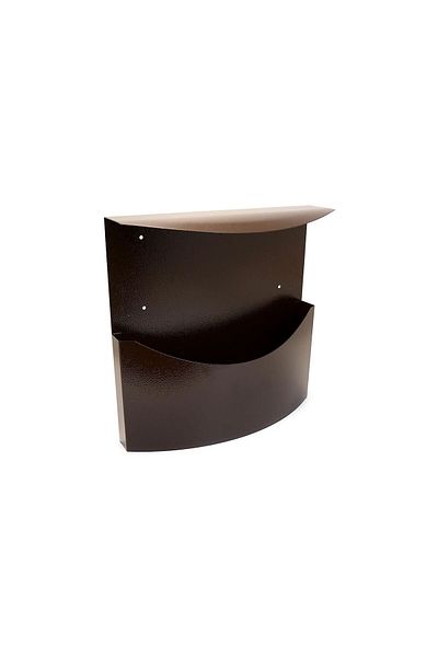 damech Advertising Basket/Box, For Newspapers, With Roof, Brown, C4 Format, 34x11.5x33 Cm,