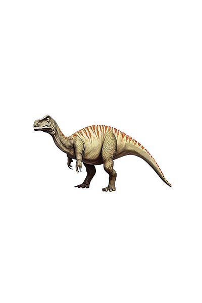 INOVATIX Set de 8 autocolante cu dinozaur Iguanodon, INOVATIX®. 6 cm
