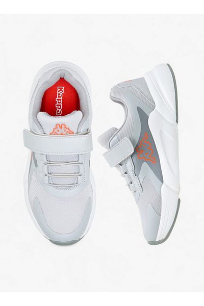 Kappa Boys' Logo Print Sports Shoes with Hook and Loop Closure