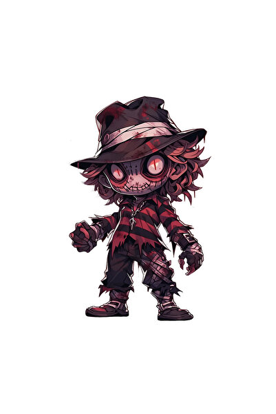 INOVATIX Set de 8 piese, autocolant Chibi Halloween Satan, INOVATIX®. 6 cm