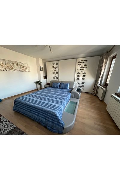 Coneltex Decorative and protective bedspread CreponTex by Coneltex, 200 x 240 cm, double bed, blue color