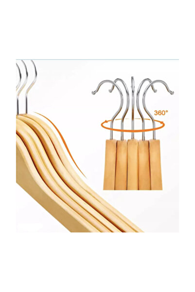 Excellent Houseware Set of 20 Excellent wooden hangers