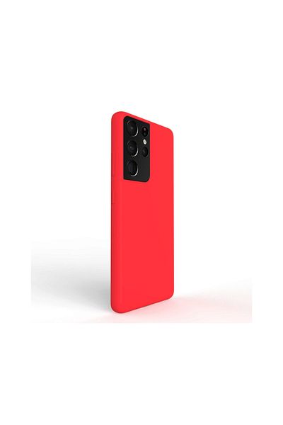 lemontti Case Samsung Galaxy S21 Ultra Lemontti Liquid Silicon Red