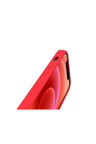 lemontti Case iPhone 12 Mini Lemontti Liquid Silicon Red