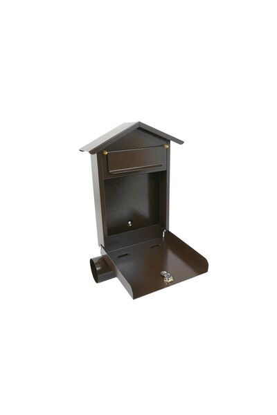 damech Mailbox, with space for newspaper, brown, B6 format, 23x7x37.5 cm,