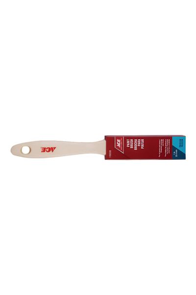 ACE Stainless Iron Ferrule Synthetc Wooden Handle Paint Brush Beige 1inch