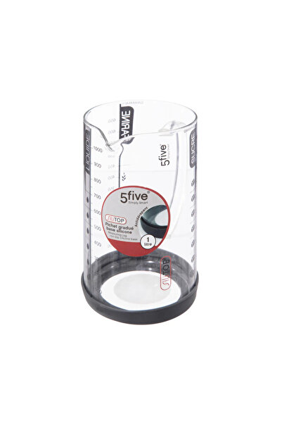 5 five simply smart Silitop graduated cup, glass, 1 liter