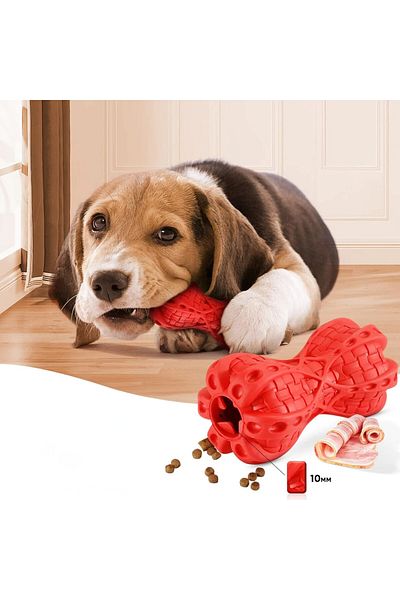 Pleasantsong Dog Chew Toy, Rubber, Red, 13.9 X 6.9 X 6.9 Cm