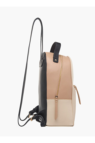 Flora Bella by Shoexpress Women's Colourblock Backpack with Zip Closure and Adjustable Strap - W 11.5 x H 29 x D 23.5 cm