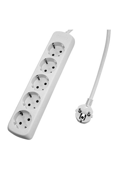 beorol Electrical extension cord with grounding and child protection, 5 sockets, 3m cable
