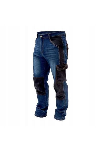 dedra Pantaloni De Lucru Tip Blugi, Slim Fit, Model Denim, Marimea Xxl/58,