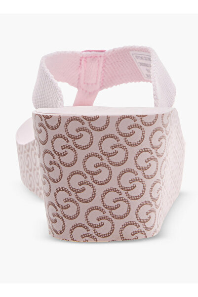 Celeste Women's Monogram Print Thong Slippers with Wedge Heels