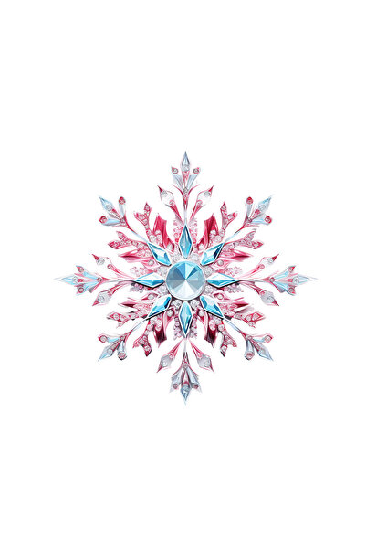 INOVATIX Σετ 8 τεμαχίων, Χριστουγεννιάτικο αυτοκόλλητο ροζ μπλε χιονονιφάδα μ...