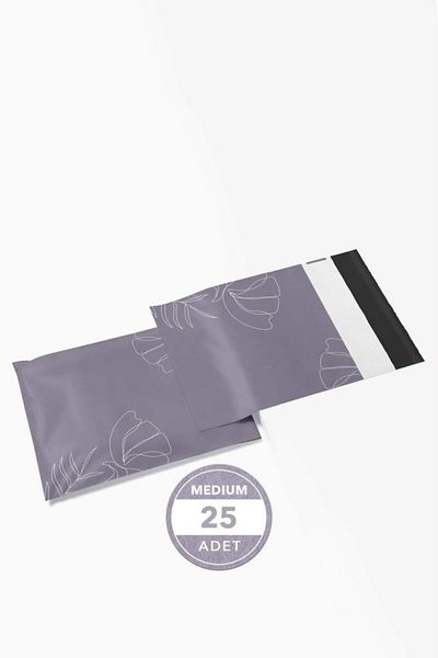 AkalBatu No1 50-Piece Patterned Cargo Bag Lilac-25X32X7 cm
