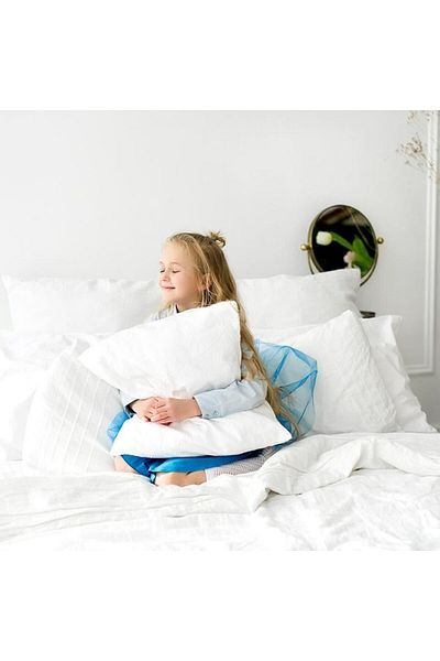 happynest Ferma Pillow, 50x70 Cm, With 30% Goose Down, White, Classic