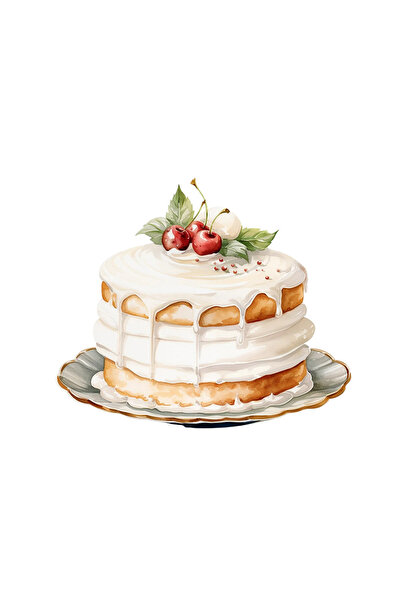 INOVATIX Set de 8 piese, autocolant desert cu cremă albă și cireșe, INOVATIX®...