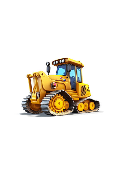 INOVATIX Set de 8 piese, autocolant Excavator cu șenile, INOVATIX®. 6 cm