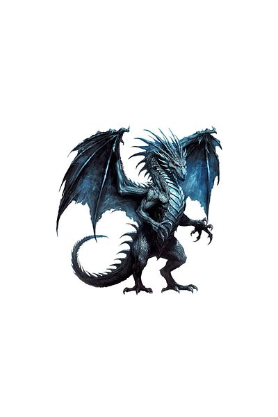 INOVATIX Set de 8 piese, autocolant Dragon Albastru, INOVATIX®. 6 cm