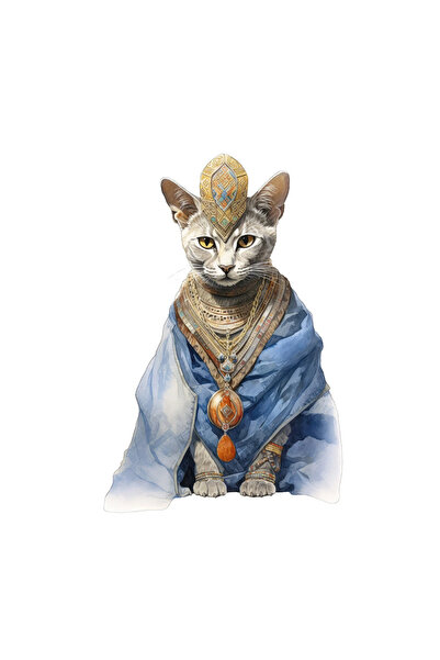 INOVATIX Σετ 8 τεμαχίων, αυτοκόλλητο αιγυπτιακής γάτας, INOVATIX®. 6 εκ.