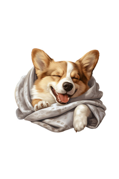 INOVATIX Set de 8 piese, autocolant Cardigan Welsh Corgi, INOVATIX®. 6 cm