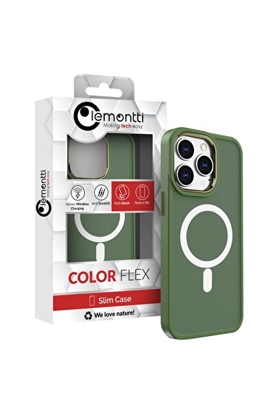 lemontti Husa Color Matte MagSafe iPhone 15 Pro Max Verde