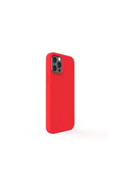 lemontti iPhone 12 Pro Max Case Lemontti Liquid Silicon Red
