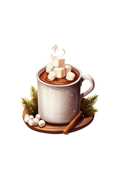 INOVATIX Set de 8 autocolante Binx cu ciocolată caldă, INOVATIX®. 6 cm