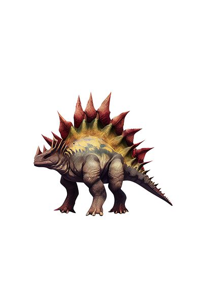 INOVATIX Set de 8 piese, autocolant dinozaur Stegosaurus, INOVATIX®. 6 cm
