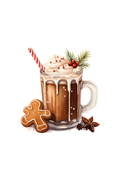 INOVATIX Set de 8 autocolante Naomi cu ciocolată caldă, INOVATIX®. 6 cm