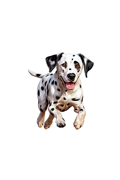 INOVATIX Set de 8 piese, autocolant Dalmațian alergător, INOVATIX®. 6 cm