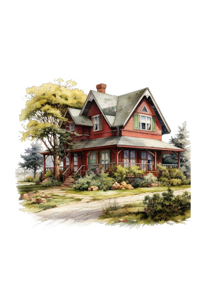 INOVATIX Set de 8 piese, autocolant Casa Tessa, INOVATIX®. 6 cm