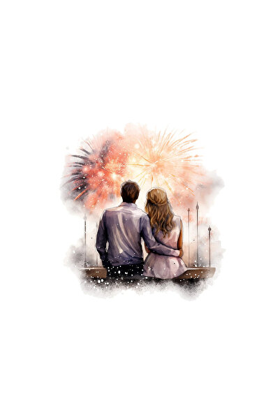 INOVATIX Set de 8 piese, autocolant El și ea privind artificiile, INOVATIX®. ...