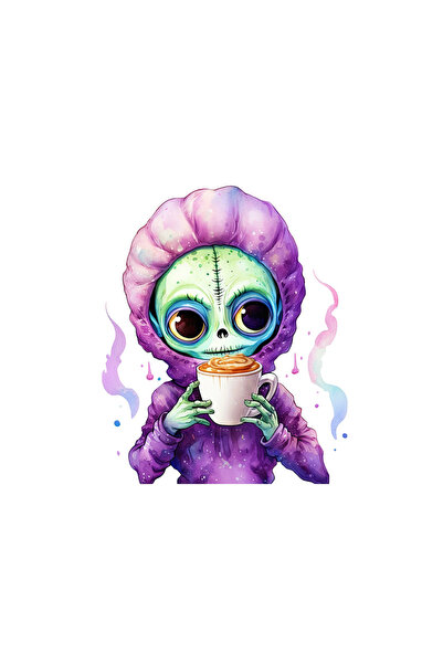 INOVATIX Set de 8 piese, autocolant Alien Gambog, INOVATIX®. 6 cm