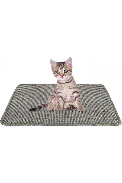 Nasjac Cat Scratching Mat, Cardboard/Cotton, Grey, 60 x 40 cm